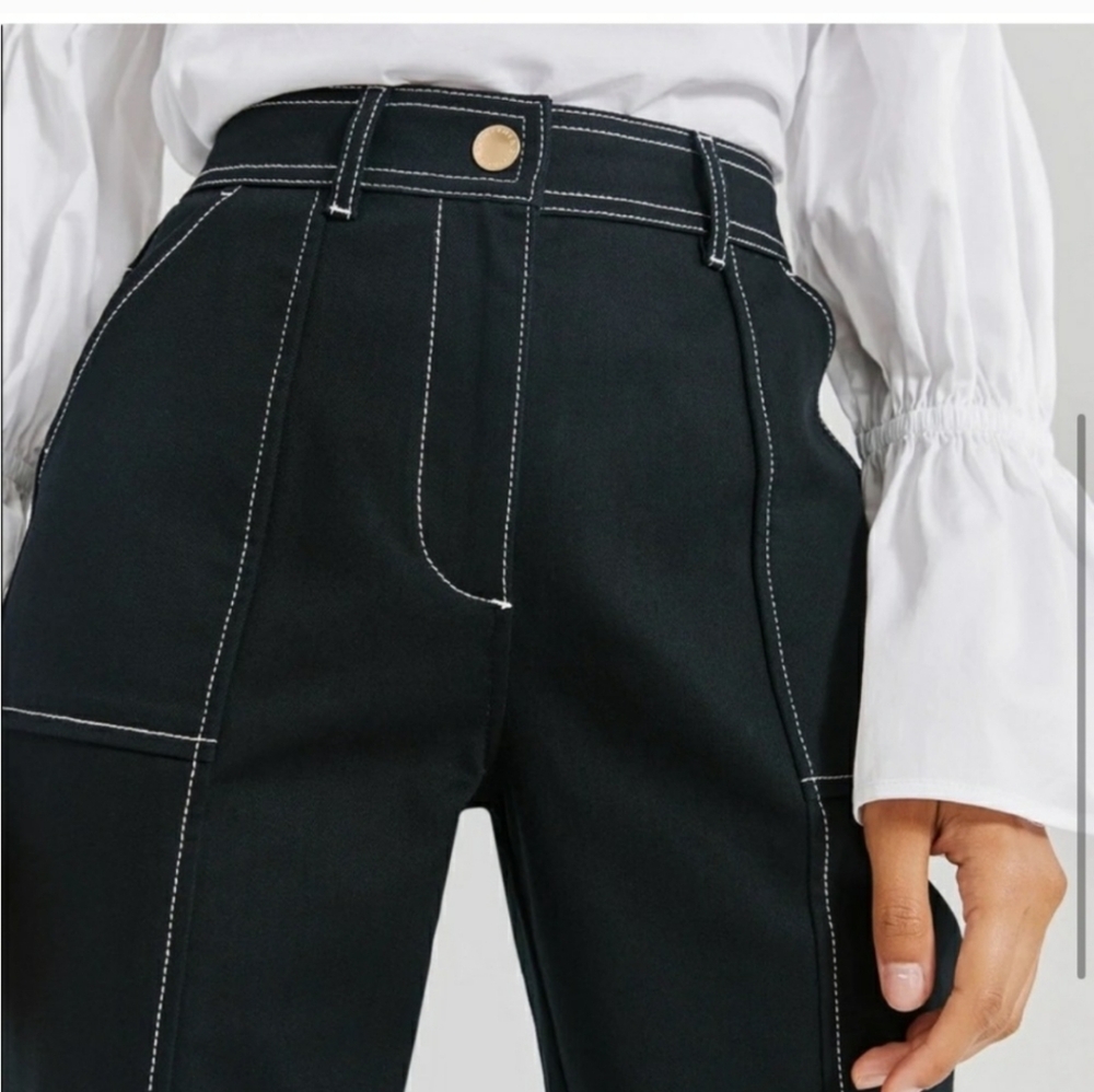 Something Navy Black Contrast Stitch Jeans NWT retail $135. SZ 00 - Picture 2 of 7